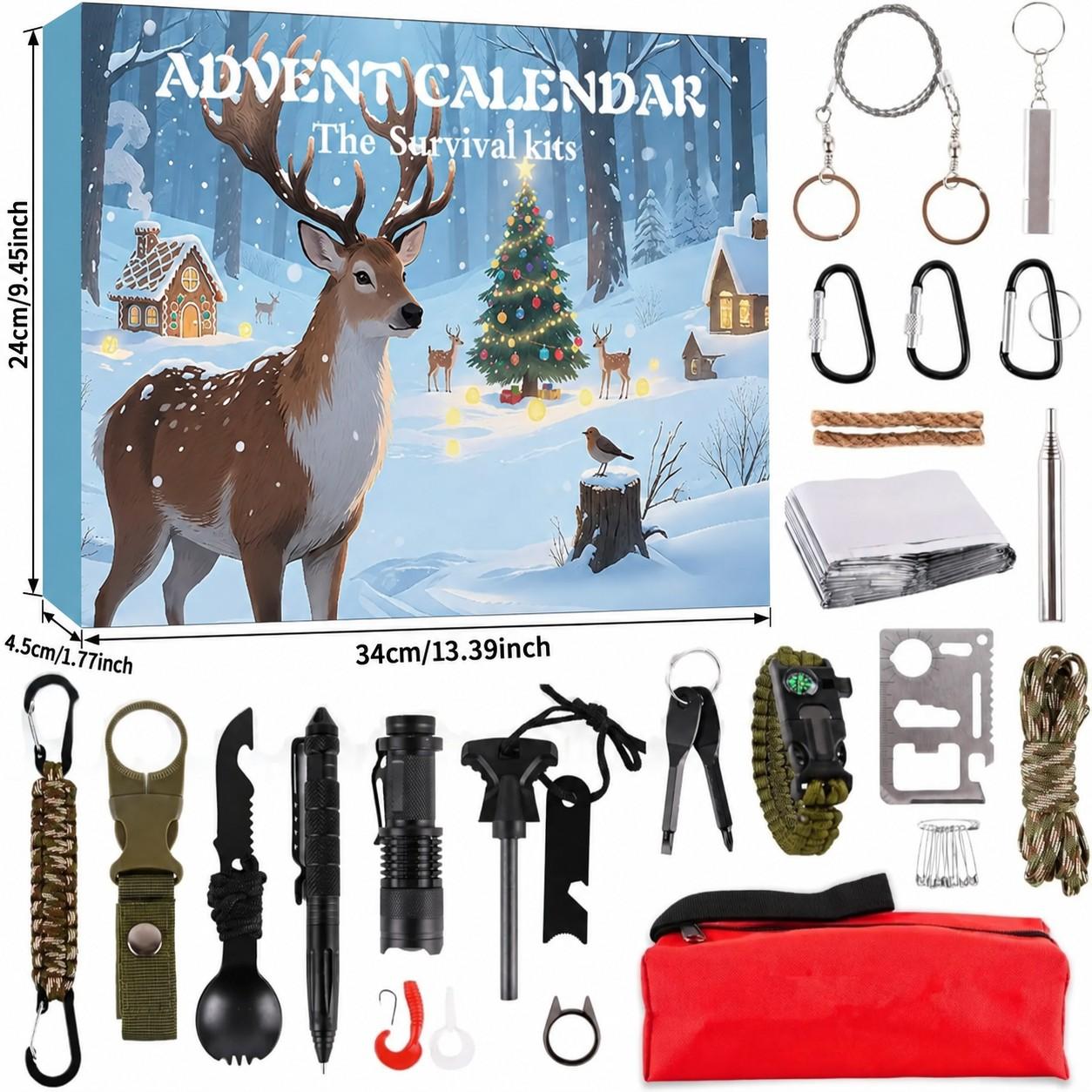 24-Day Survival Tool Christmas - Outdoor Adventure Birthday Party 评论和价格